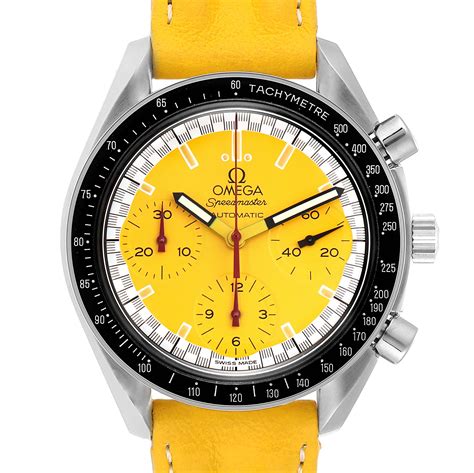 omega speedmaster yellow dial|omega speedmaster chronometer automatic.